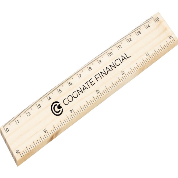 FSC Wooden Ruler - 15cm/6"