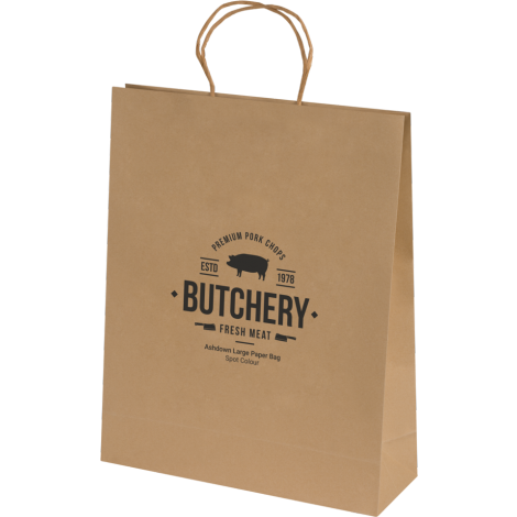 Ashdown Large Paper Gift Bag - Kraft - 150GSM