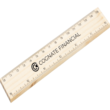 Sustainable Wooden Ruler - 15cm/6"
