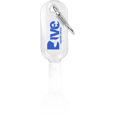 Hand Sanitiser Gel 30ml with Carabiner Clip