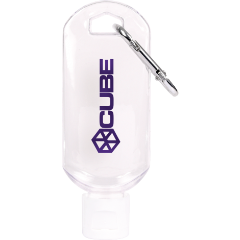 Hand Sanitiser Gel 50ml with Carabiner Clip