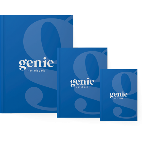 genie Notebook - A5 - Perfect Bound with Rounded Corners & Pen Loop
