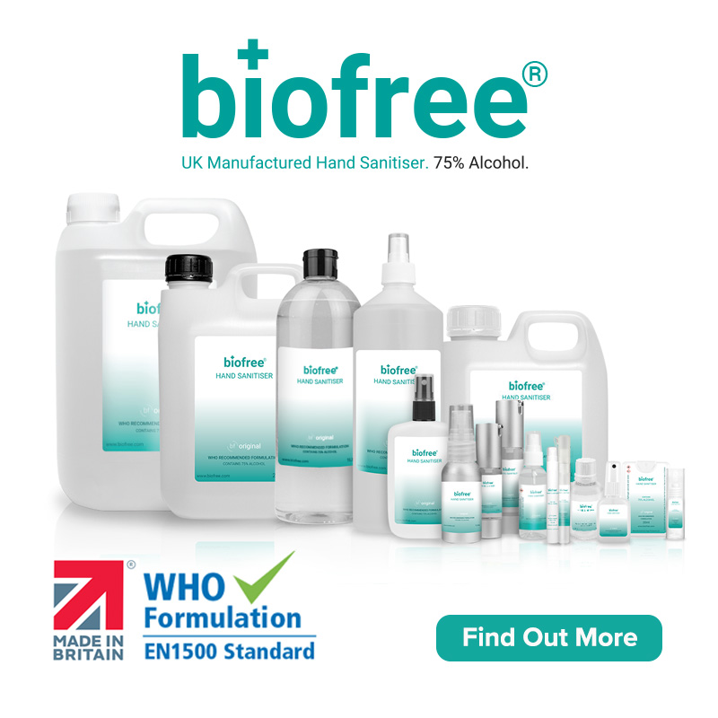 View our Biofree Hand Sanitiser Range